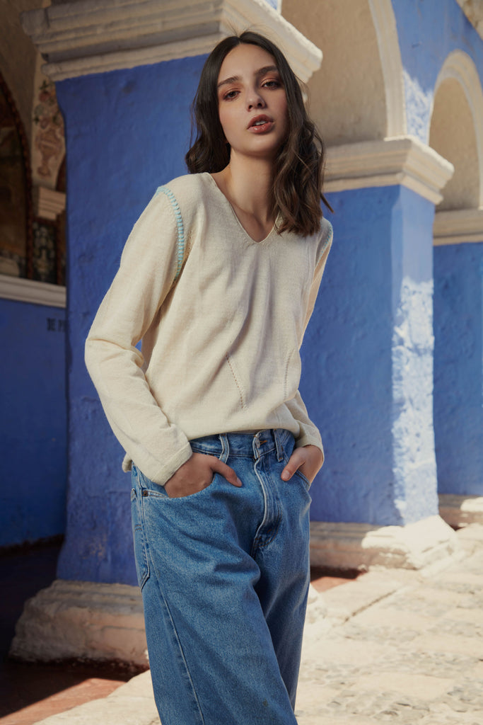 【美品】  L&#39;Appartement / アパルトモン | 【ELE STOLYOF/エレ ストリオフ】Wool pile Reversible Knit Pullover | 38 | ネイビー | レディース 美品】 L'Appartement / アパルトモン | 【ELE STOLYOF/エレ